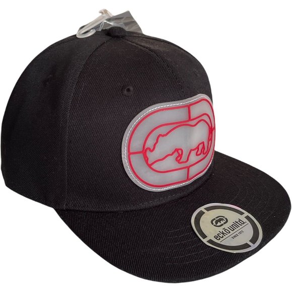 Ecko Unltd. Snapback Cap Base in Black 100% Polyester 3D Logo - Picture 1 of 9